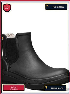 Waterproof Chelsea Boots with Plush Lining and Slip-Resistant Outsole
